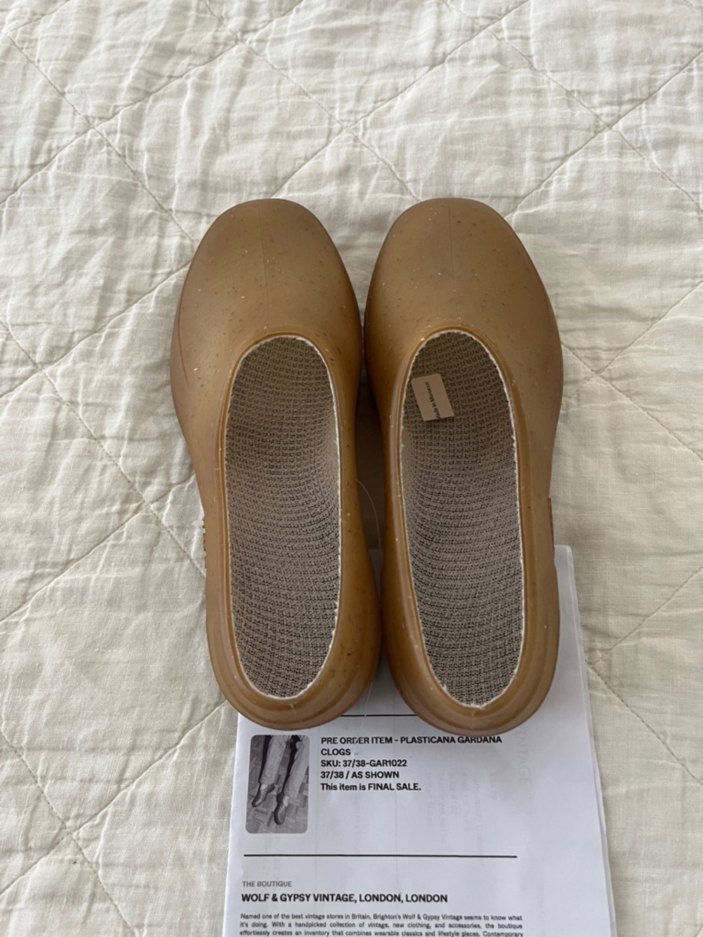 Women's Tan Slip-On Clogs